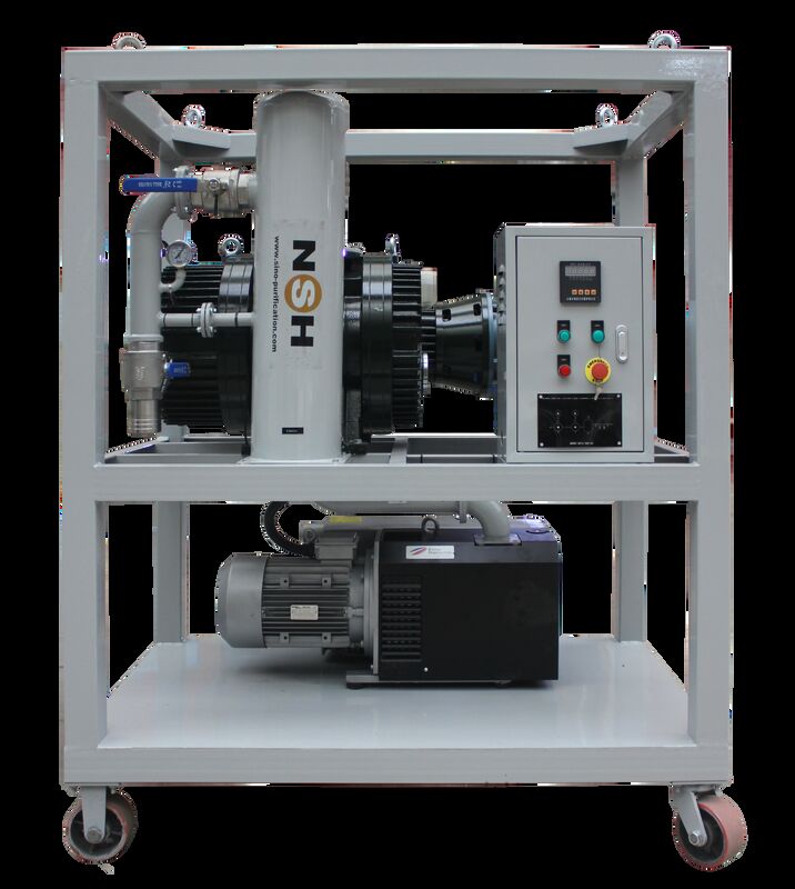 Double Stage Vacuum Pump Unit Movable Transformer Evacuation 0.05 Pa