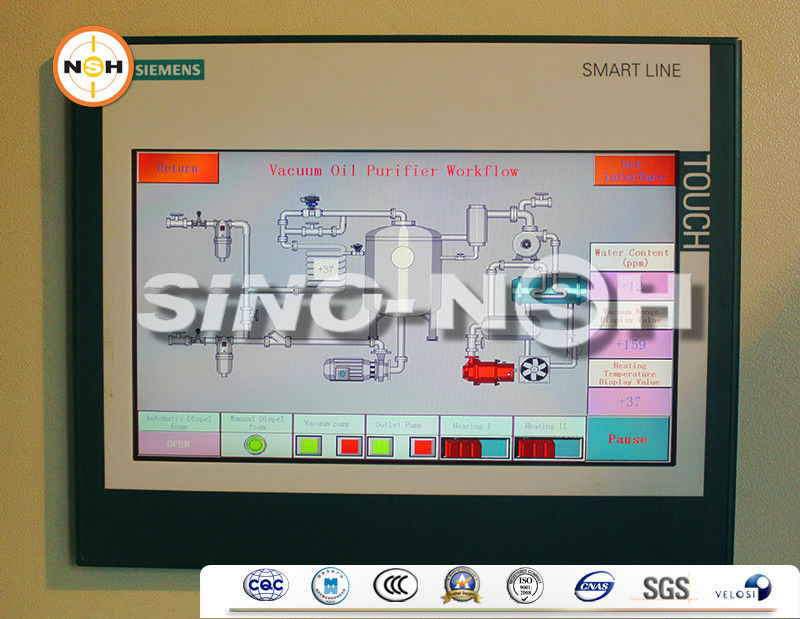 Automatic Double Stage Transformer Oil Filtration Machine With PLC Control Fully Touch Screen