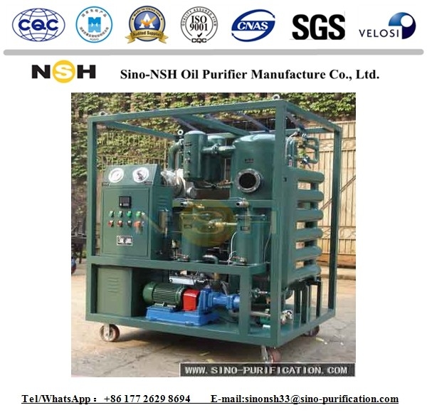 Double Stage 50hz Vacuum Transformer Oil Purifier 0.5 Mpa Filtration Machine
